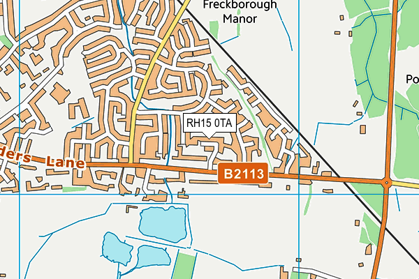 RH15 0TA map - OS VectorMap District (Ordnance Survey)