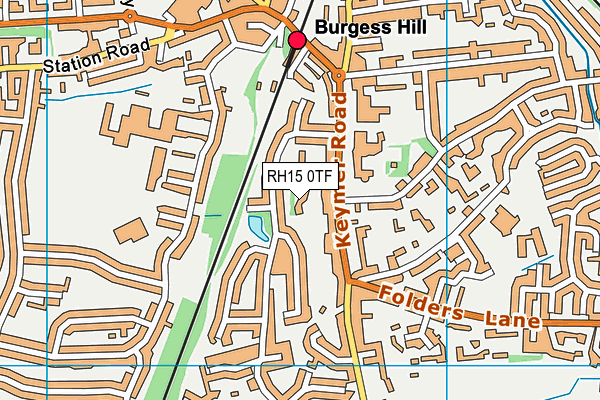 RH15 0TF map - OS VectorMap District (Ordnance Survey)