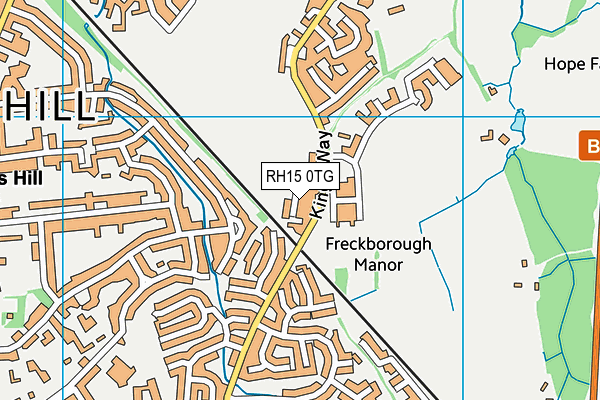 RH15 0TG map - OS VectorMap District (Ordnance Survey)