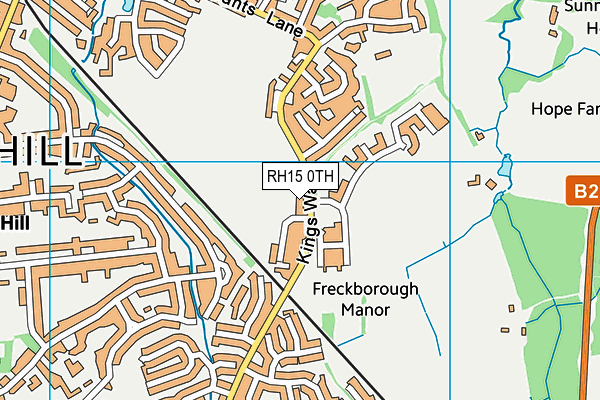 RH15 0TH map - OS VectorMap District (Ordnance Survey)