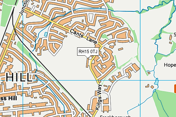 RH15 0TJ map - OS VectorMap District (Ordnance Survey)