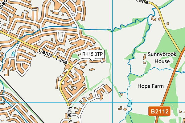 RH15 0TP map - OS VectorMap District (Ordnance Survey)