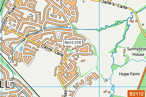 RH15 0TR map - OS VectorMap District (Ordnance Survey)