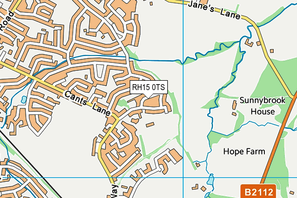 RH15 0TS map - OS VectorMap District (Ordnance Survey)
