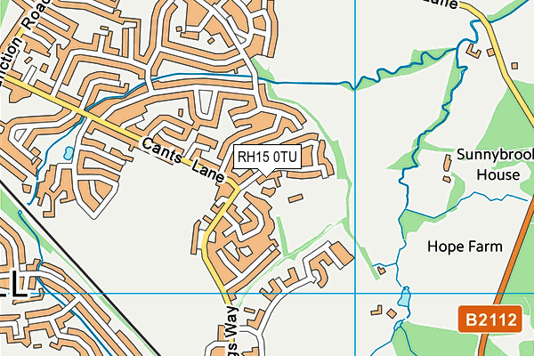 RH15 0TU map - OS VectorMap District (Ordnance Survey)