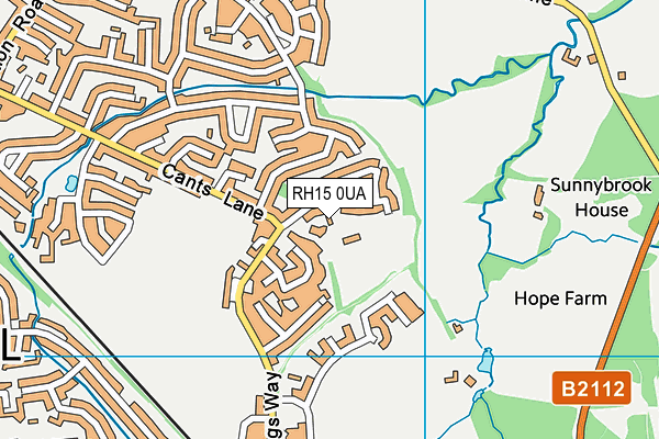 RH15 0UA map - OS VectorMap District (Ordnance Survey)