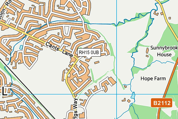 RH15 0UB map - OS VectorMap District (Ordnance Survey)