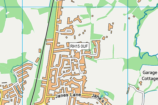 RH15 0UF map - OS VectorMap District (Ordnance Survey)