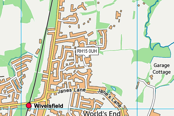 RH15 0UH map - OS VectorMap District (Ordnance Survey)