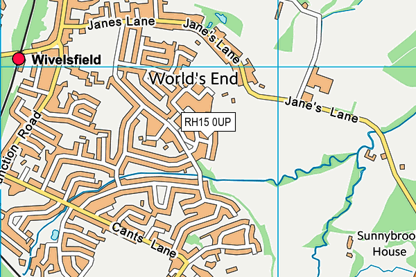 RH15 0UP map - OS VectorMap District (Ordnance Survey)