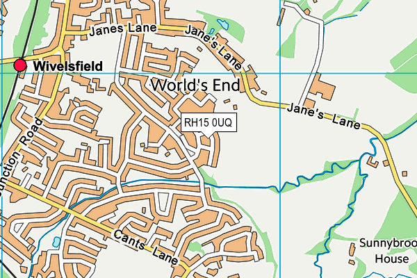 RH15 0UQ map - OS VectorMap District (Ordnance Survey)