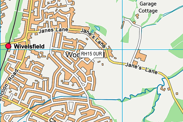 RH15 0UR map - OS VectorMap District (Ordnance Survey)