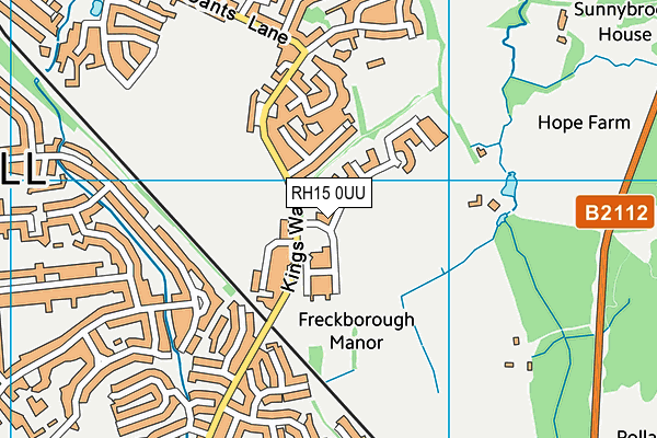 RH15 0UU map - OS VectorMap District (Ordnance Survey)