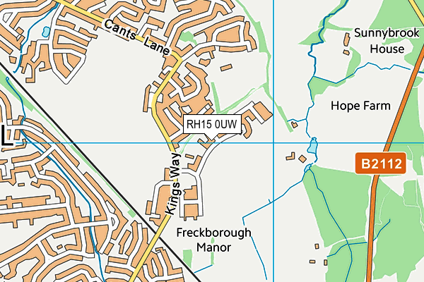 RH15 0UW map - OS VectorMap District (Ordnance Survey)