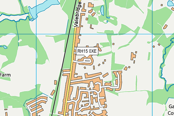 RH15 0XE map - OS VectorMap District (Ordnance Survey)