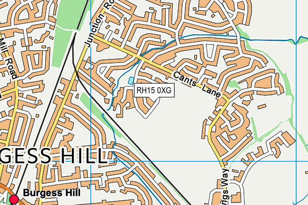 RH15 0XG map - OS VectorMap District (Ordnance Survey)
