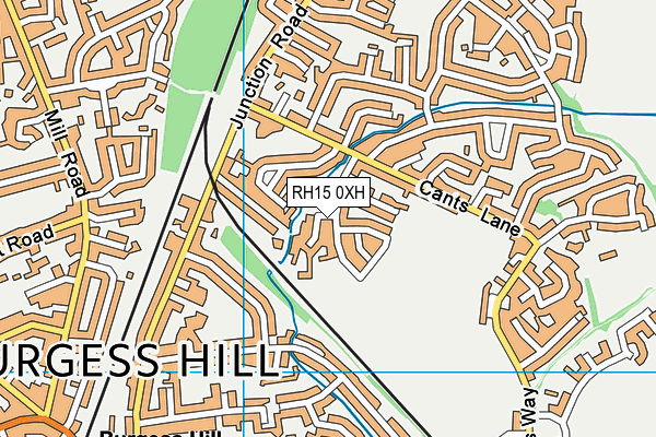 RH15 0XH map - OS VectorMap District (Ordnance Survey)