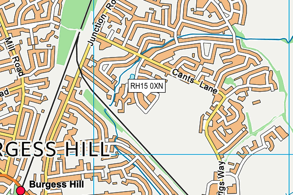 RH15 0XN map - OS VectorMap District (Ordnance Survey)