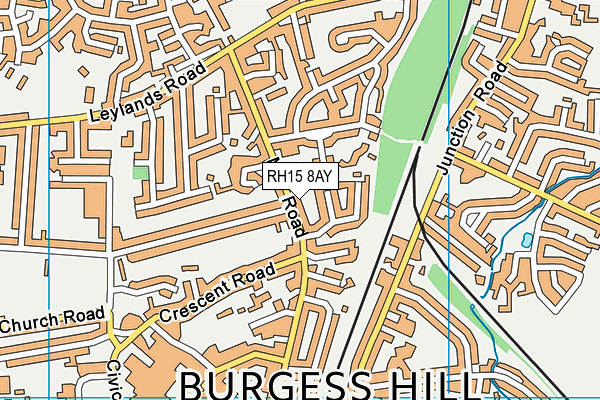 RH15 8AY map - OS VectorMap District (Ordnance Survey)