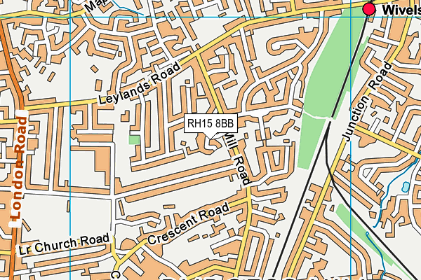 RH15 8BB map - OS VectorMap District (Ordnance Survey)