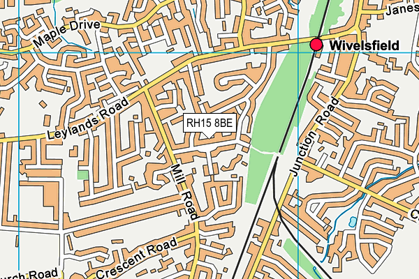 RH15 8BE map - OS VectorMap District (Ordnance Survey)