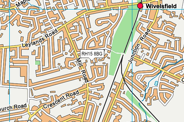 RH15 8BG map - OS VectorMap District (Ordnance Survey)