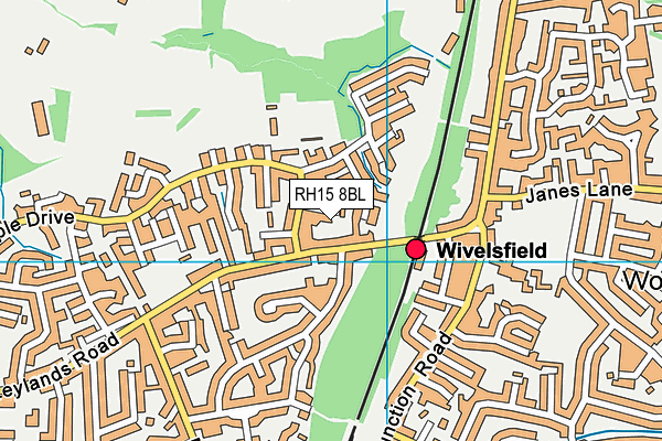 RH15 8BL map - OS VectorMap District (Ordnance Survey)