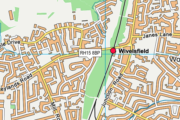 RH15 8BP map - OS VectorMap District (Ordnance Survey)