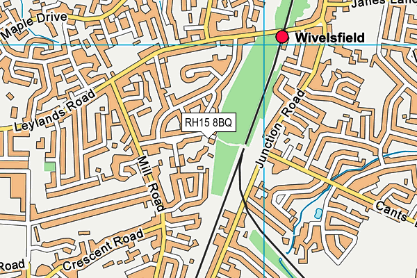 RH15 8BQ map - OS VectorMap District (Ordnance Survey)