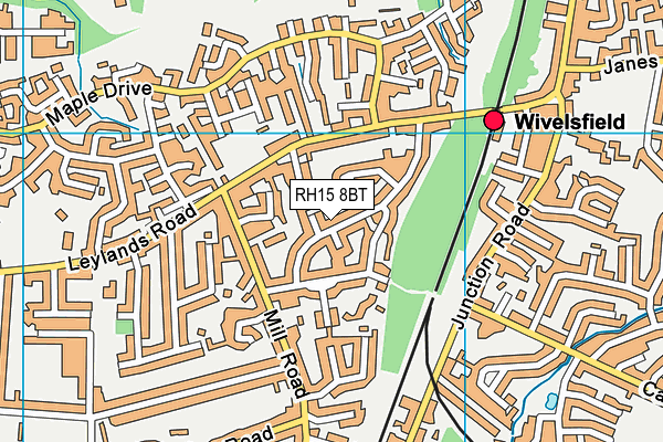 RH15 8BT map - OS VectorMap District (Ordnance Survey)