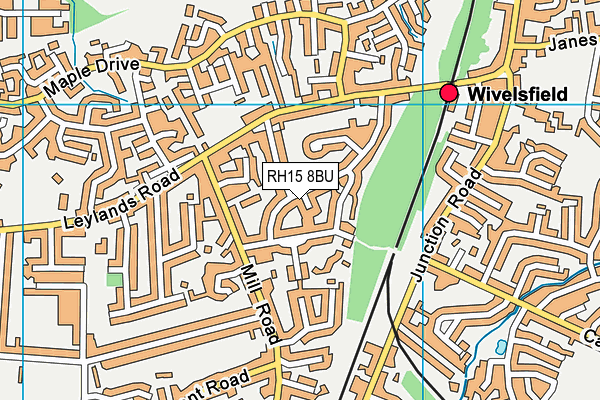 RH15 8BU map - OS VectorMap District (Ordnance Survey)