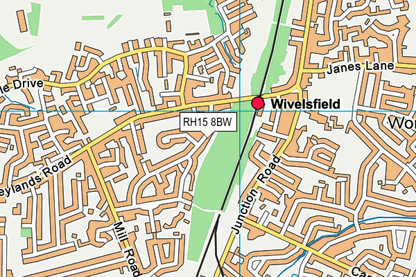 RH15 8BW map - OS VectorMap District (Ordnance Survey)