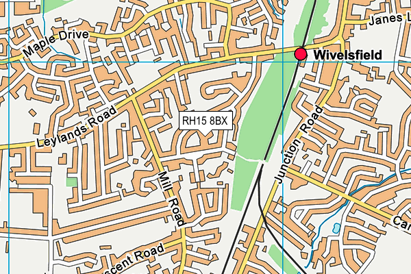 RH15 8BX map - OS VectorMap District (Ordnance Survey)