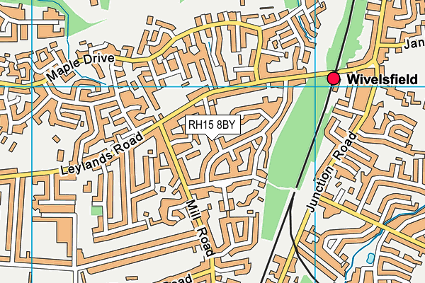 RH15 8BY map - OS VectorMap District (Ordnance Survey)