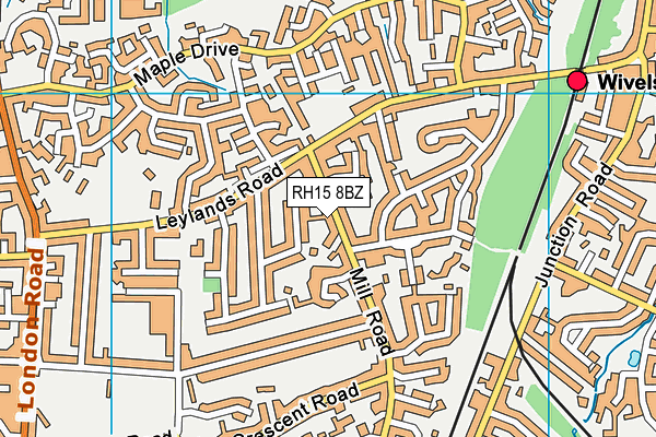 RH15 8BZ map - OS VectorMap District (Ordnance Survey)