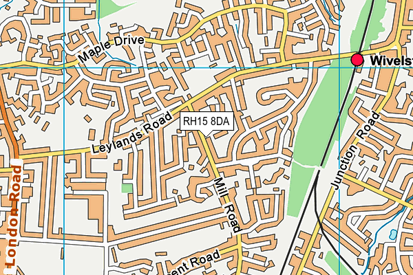 RH15 8DA map - OS VectorMap District (Ordnance Survey)