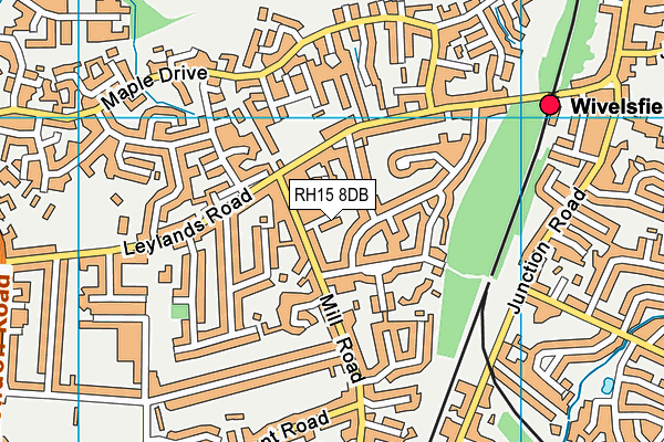 RH15 8DB map - OS VectorMap District (Ordnance Survey)