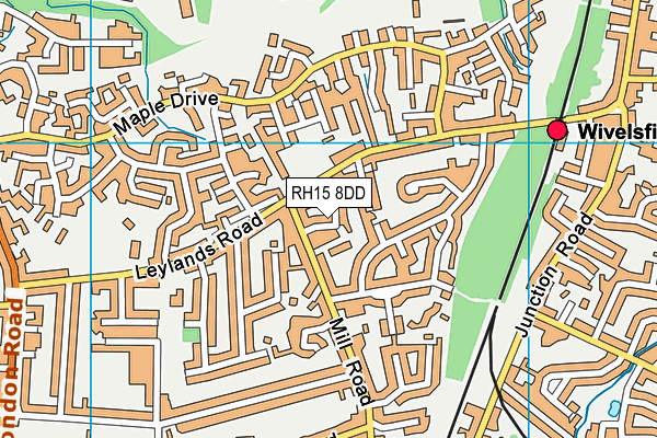 RH15 8DD map - OS VectorMap District (Ordnance Survey)