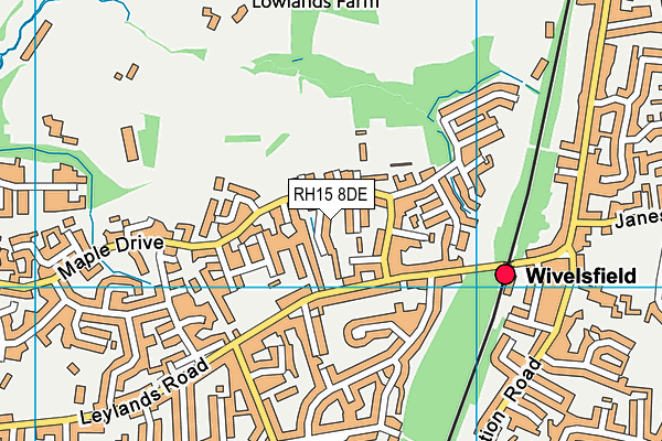 RH15 8DE map - OS VectorMap District (Ordnance Survey)