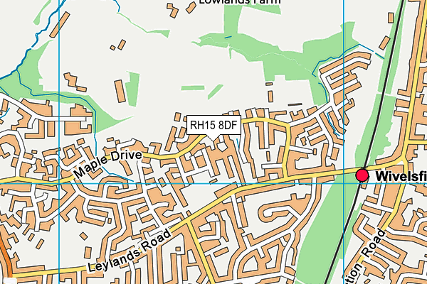 RH15 8DF map - OS VectorMap District (Ordnance Survey)
