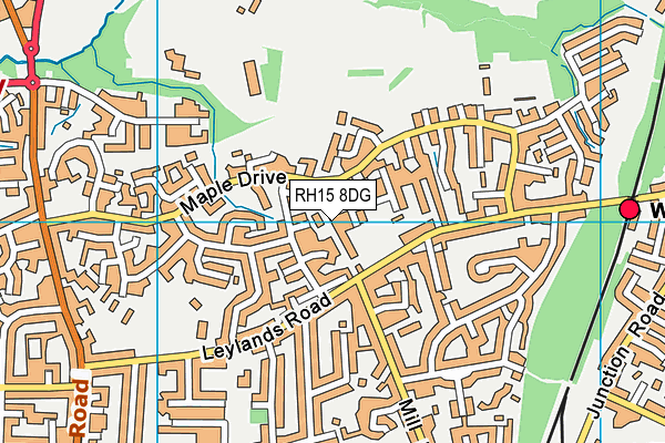 RH15 8DG map - OS VectorMap District (Ordnance Survey)