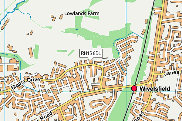 Burgess Hill Town Fc map (RH15 8DL) - OS VectorMap District (Ordnance Survey)