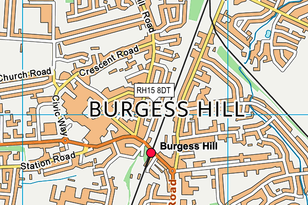 RH15 8DT map - OS VectorMap District (Ordnance Survey)