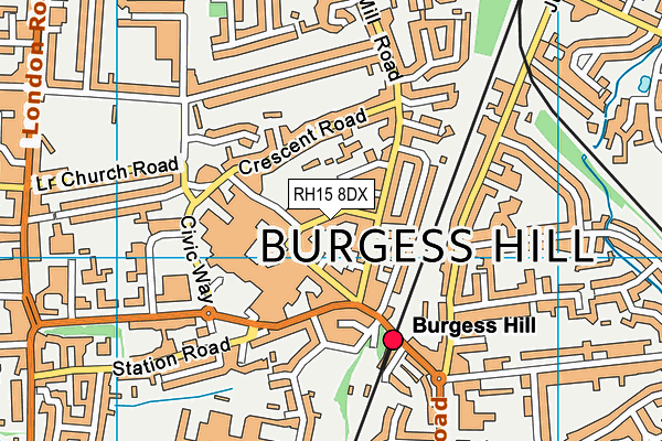 RH15 8DX map - OS VectorMap District (Ordnance Survey)