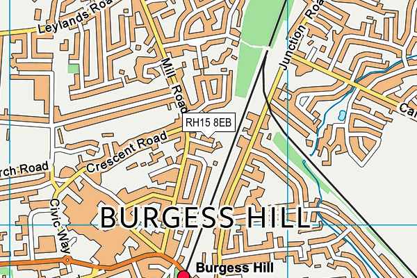 RH15 8EB map - OS VectorMap District (Ordnance Survey)