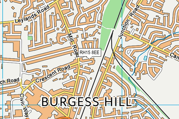 RH15 8EE map - OS VectorMap District (Ordnance Survey)