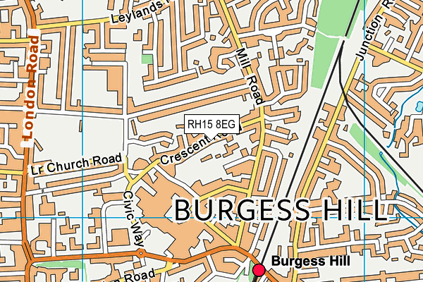 RH15 8EG map - OS VectorMap District (Ordnance Survey)