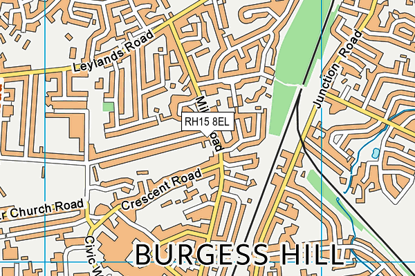 RH15 8EL map - OS VectorMap District (Ordnance Survey)