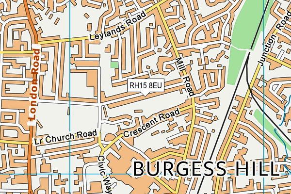 RH15 8EU map - OS VectorMap District (Ordnance Survey)