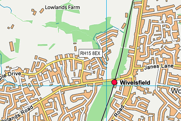 RH15 8EX map - OS VectorMap District (Ordnance Survey)